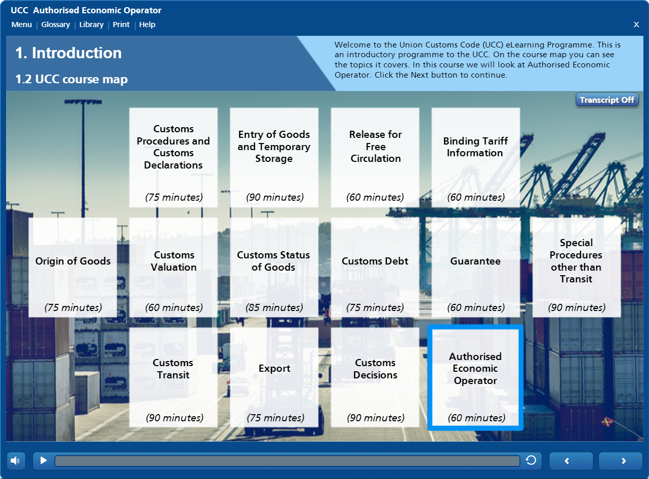 Course Authorised Economic Operator AEO Topic En   Aeo 